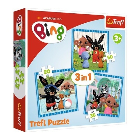 PUZZLE TREFL 3 w 1 Zabawy z Przyjaciółmi